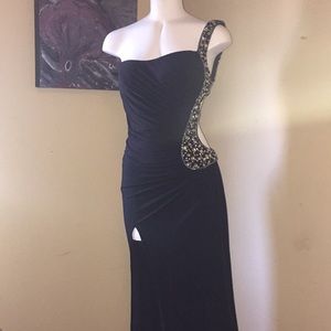 Sexy black prom dress